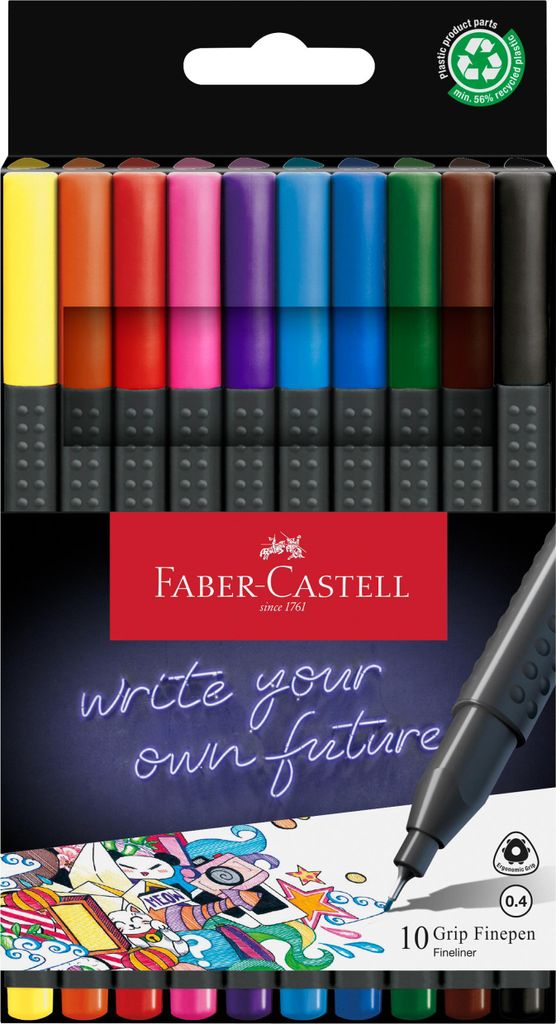 FABER-CASTELL Finepen Grip 0.4 10er Etui Zdjęcie produktu 