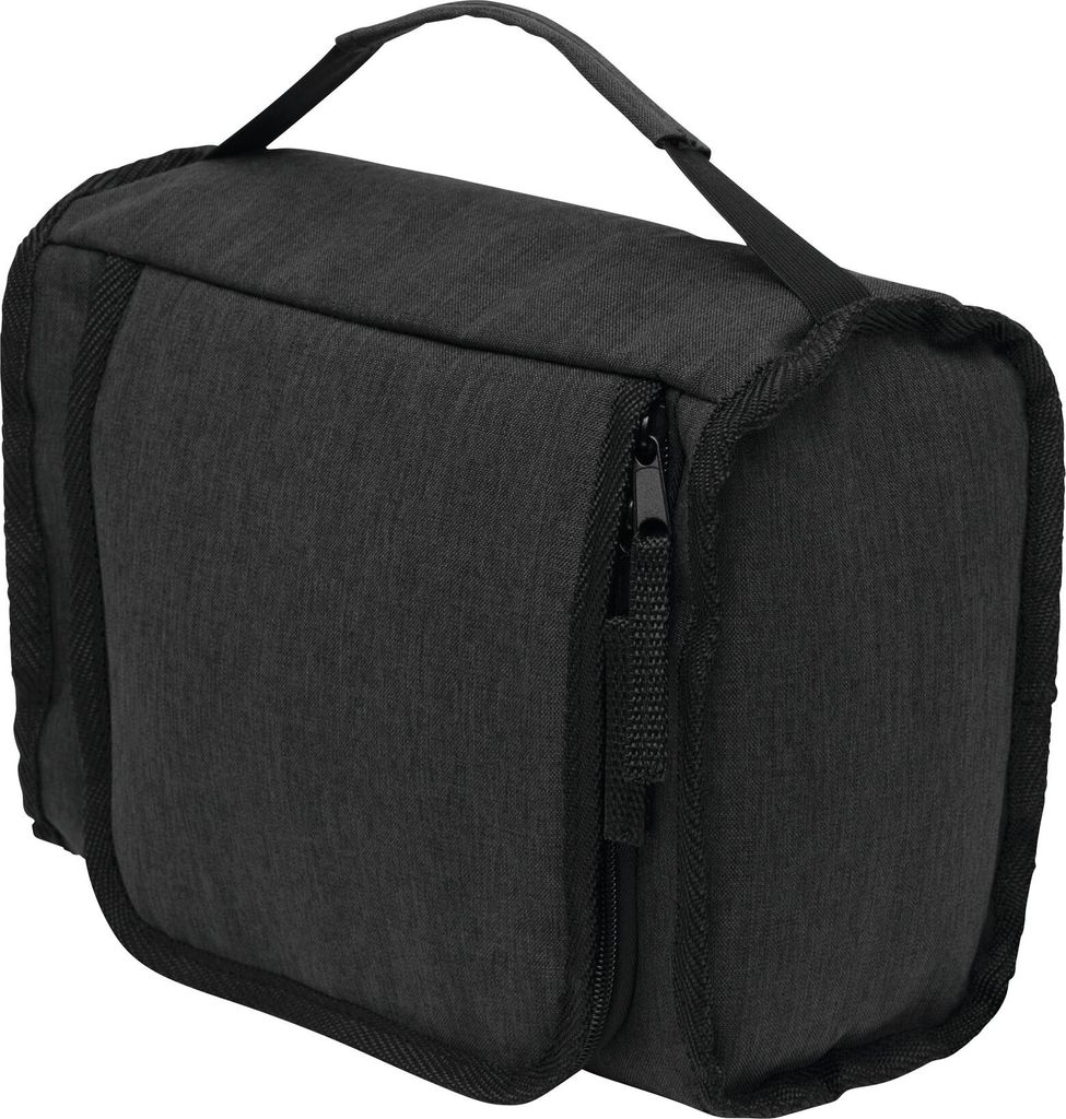 Kulturtasche mit Reporterfunktion 26,5x12,5x18 cm Waschtasche mit Reißverschluss Hauptfach Innenfach elastischer Trageschlaufe Trolley Aufsteckfun...