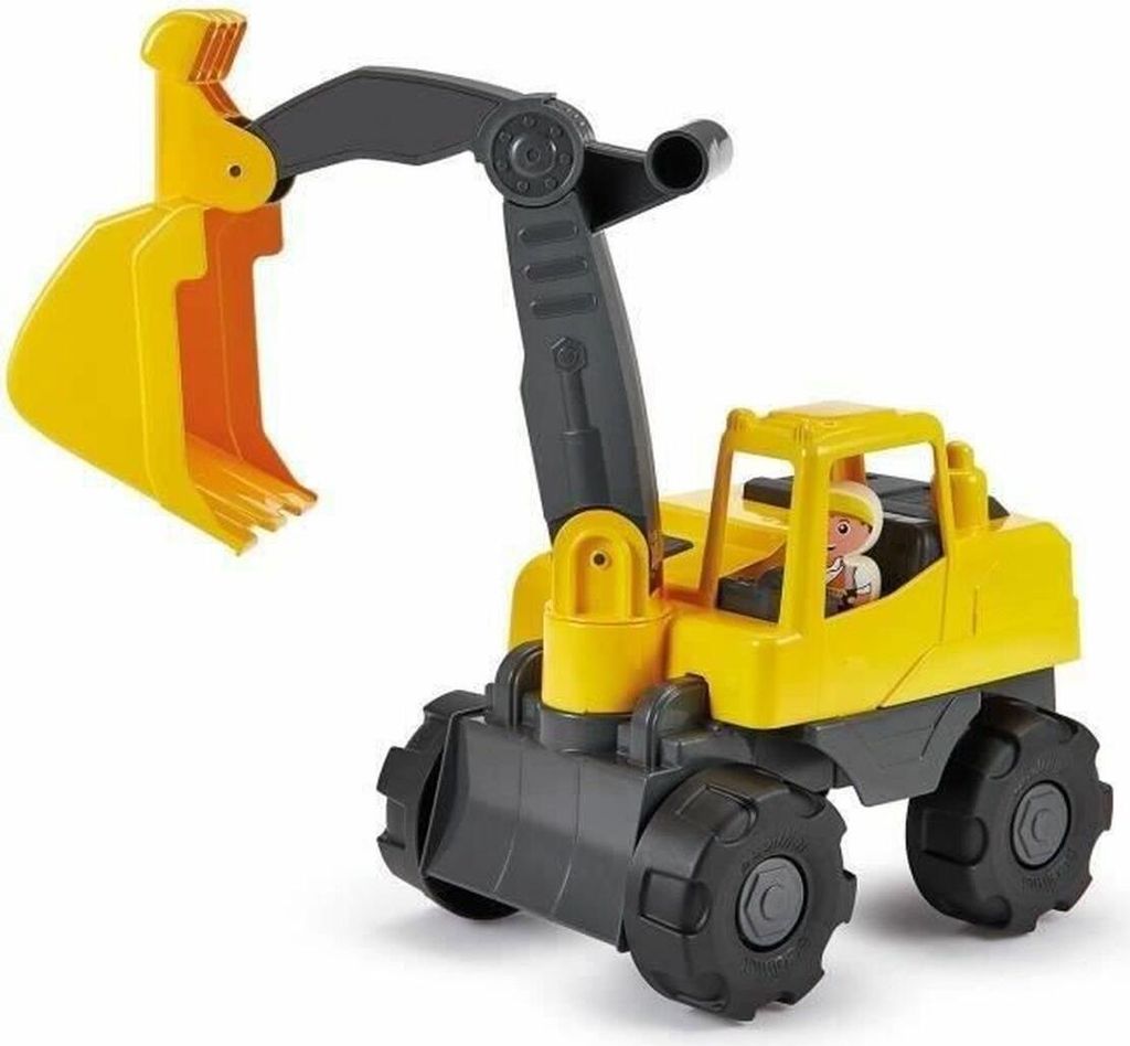 Ecoiffier Bagger Spielzeug mit Spielfigur - 35,5cm gelb