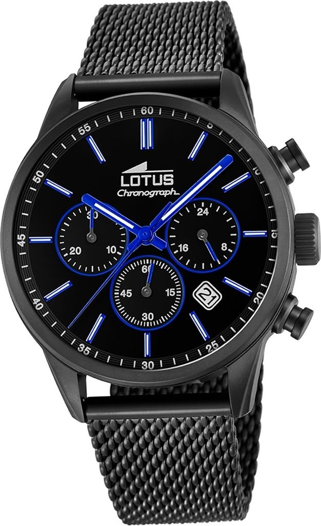 Lotus Edelstahl Herren Uhr Armbanduhr schwarz Luxus Khrono D2UL18700/3