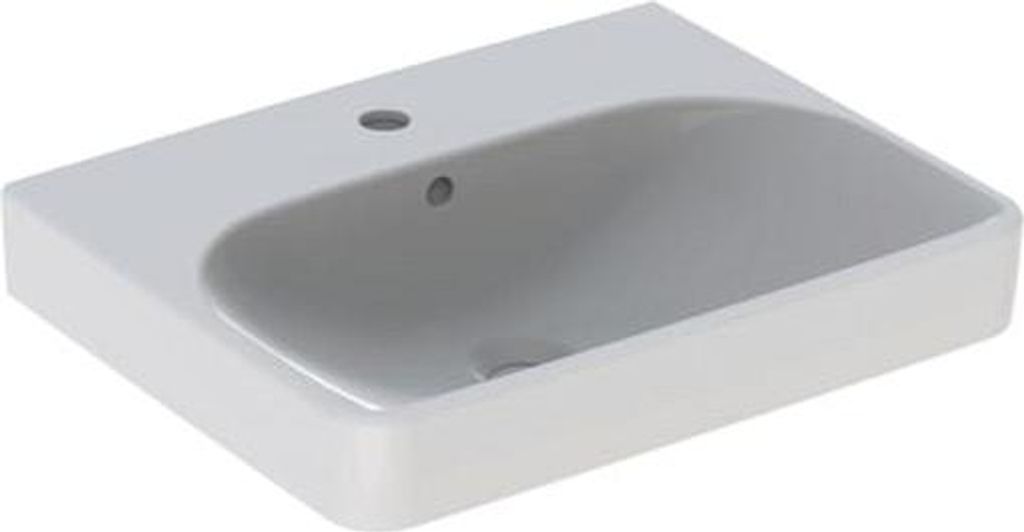 Geberit Smyle Square Waschtisch 500229, 60x48cm, mit Hahnloch und Überlauf, 500.229.01.1