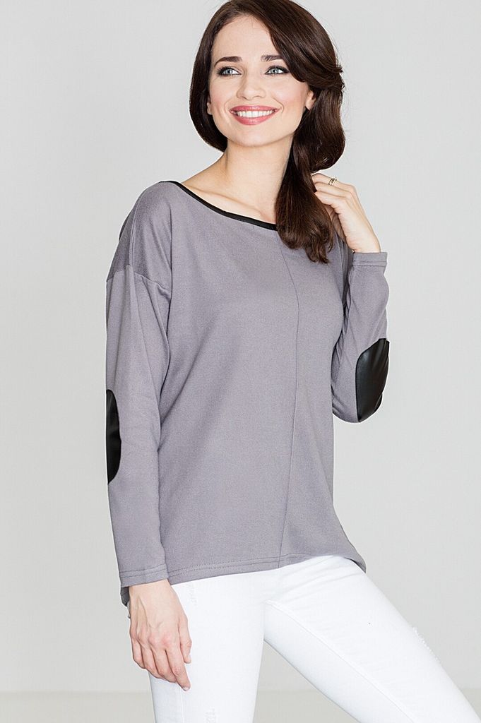 Lenitif Klassischer Pullover für Frauen Condwidron K118 grau XL