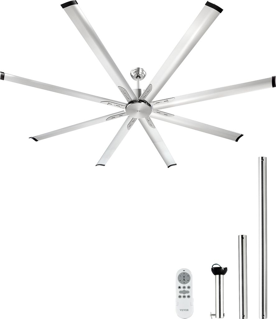 VEVOR 84 Zoll Deckenventilator (ohne Licht), umkehrbarer Ventilator mit Gleichstrommotor für Schlafzimmer, Wohnzimmer, Terrasse, Innen-/Außenbere...