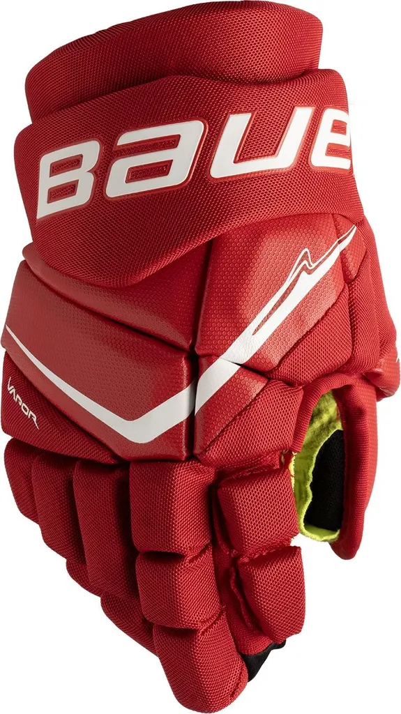 Gants Bauer Vapor FLY40 Junior rouge 10 pouces pour hockey sur glace