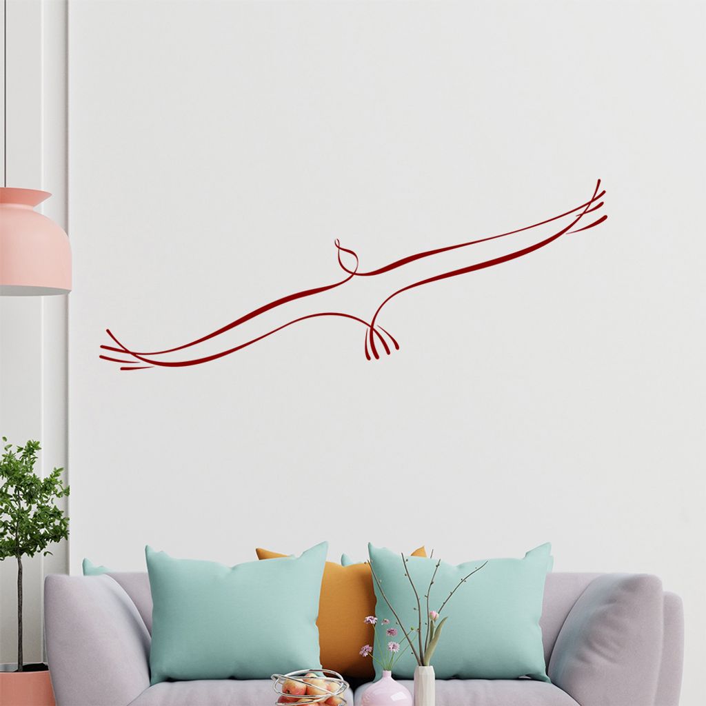 Vogel Linien Wandtattoo in 6 Größen - Wandaufkleber Wall Sticker - Dekoration, Küche, Wohnzimmer, Schlafzimmer, Badezimmer