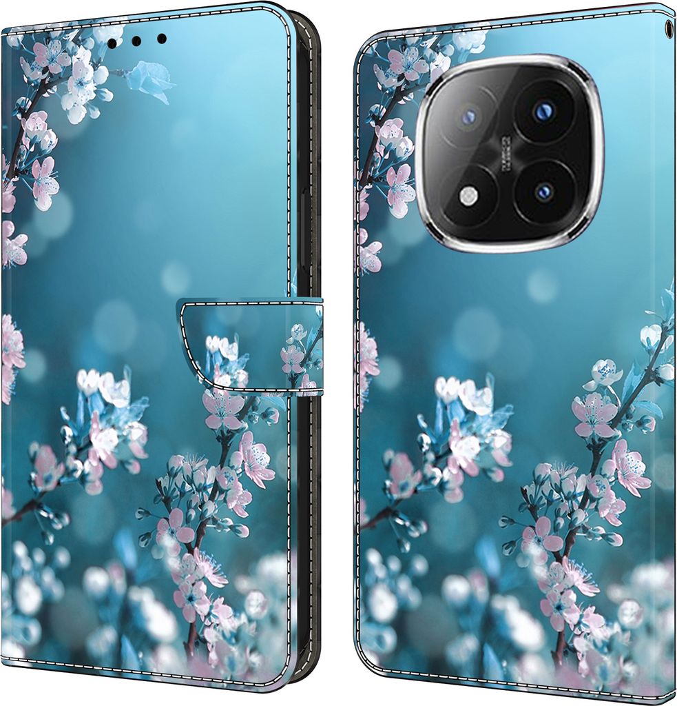 CLM-Tech Handyhülle kompatibel mit Xiaomi Redmi Note 14 Pro Plus 5G Hülle - Tasche aus Kunstleder - Klapphülle mit Ständer und Kartenfächern -...