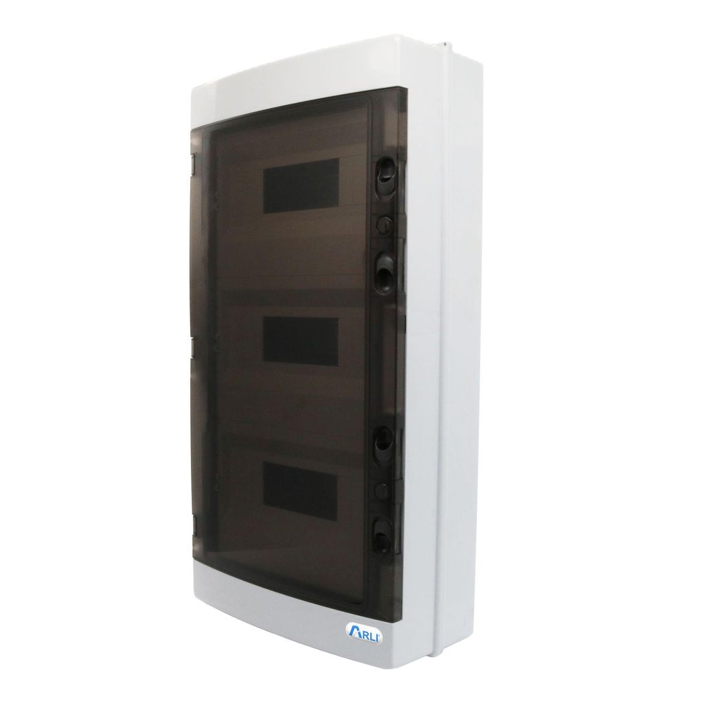 ARLI Sicherungskasten IP65 Aufputz 36 Module Verteilerkasten Feuchtraumverteiler