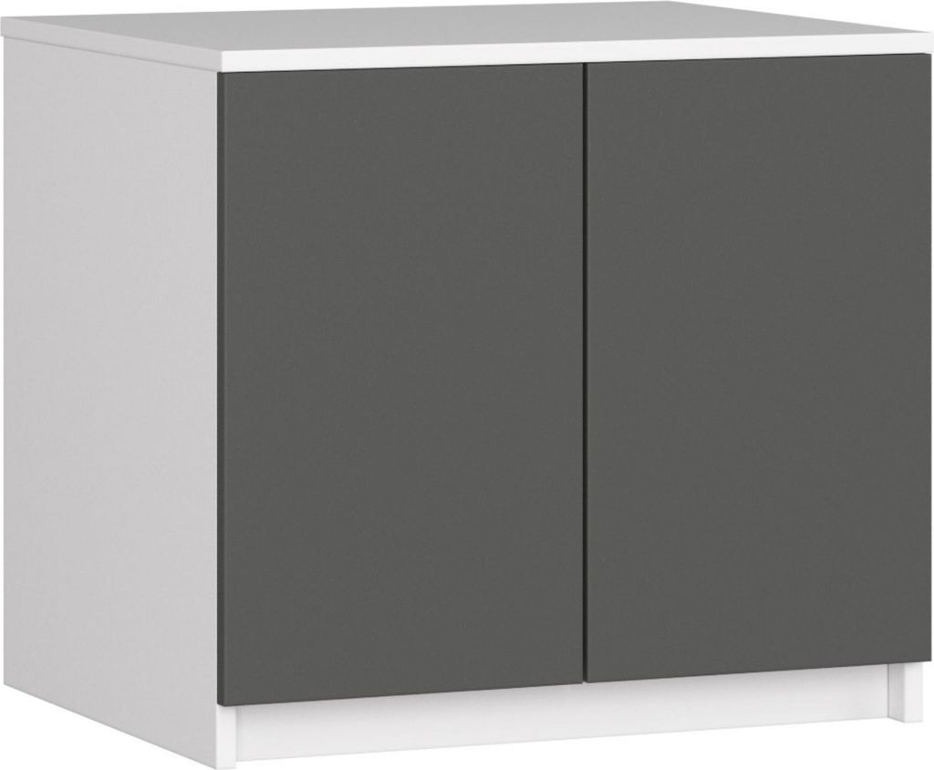Akord Oberteil Für Kleiderschrank Star Weiß-Grau/Graphit 60X51X55 Cm