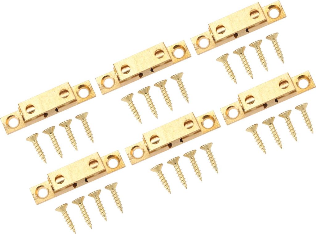 6 Satz Schranktürverschluss Messing Schranktür Schrank Ball Tension Catch Latch mit Goldschraube für die meisten Schränke 50mm / 2in