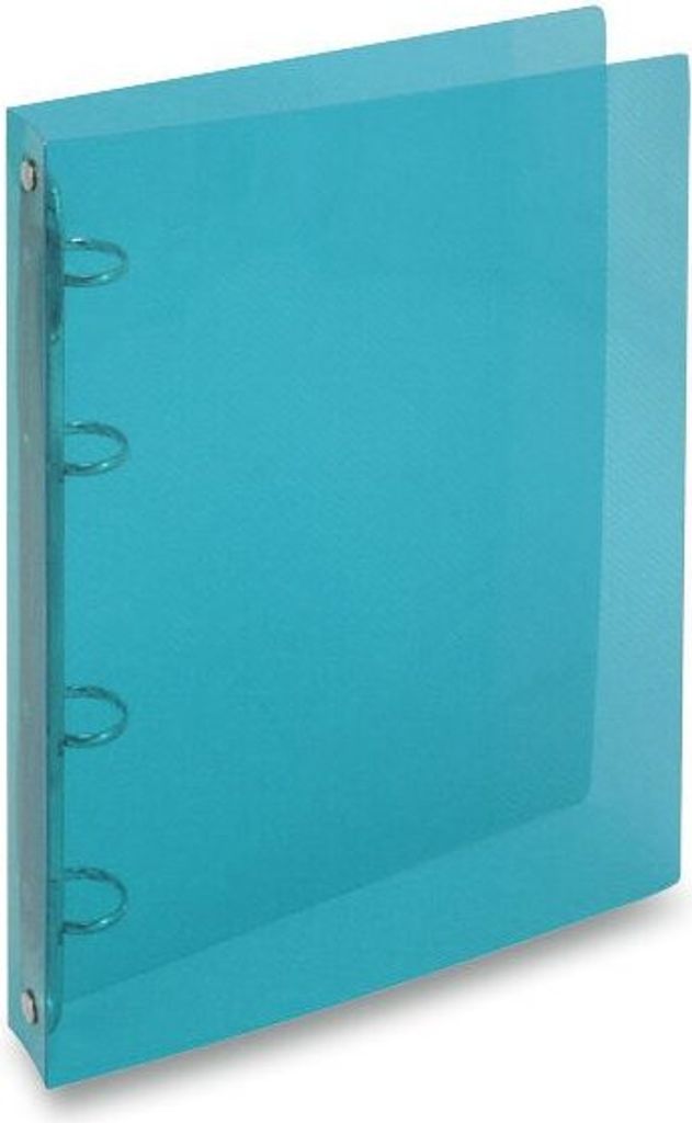 4-Ring-Binder Transparent A5, 25 mm, blau