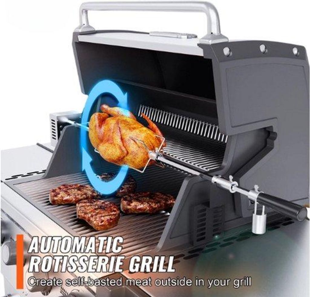 Spiedo per barbecue XXL in acciaio inossidabile, 101 cm, Immagine del prodotto 
