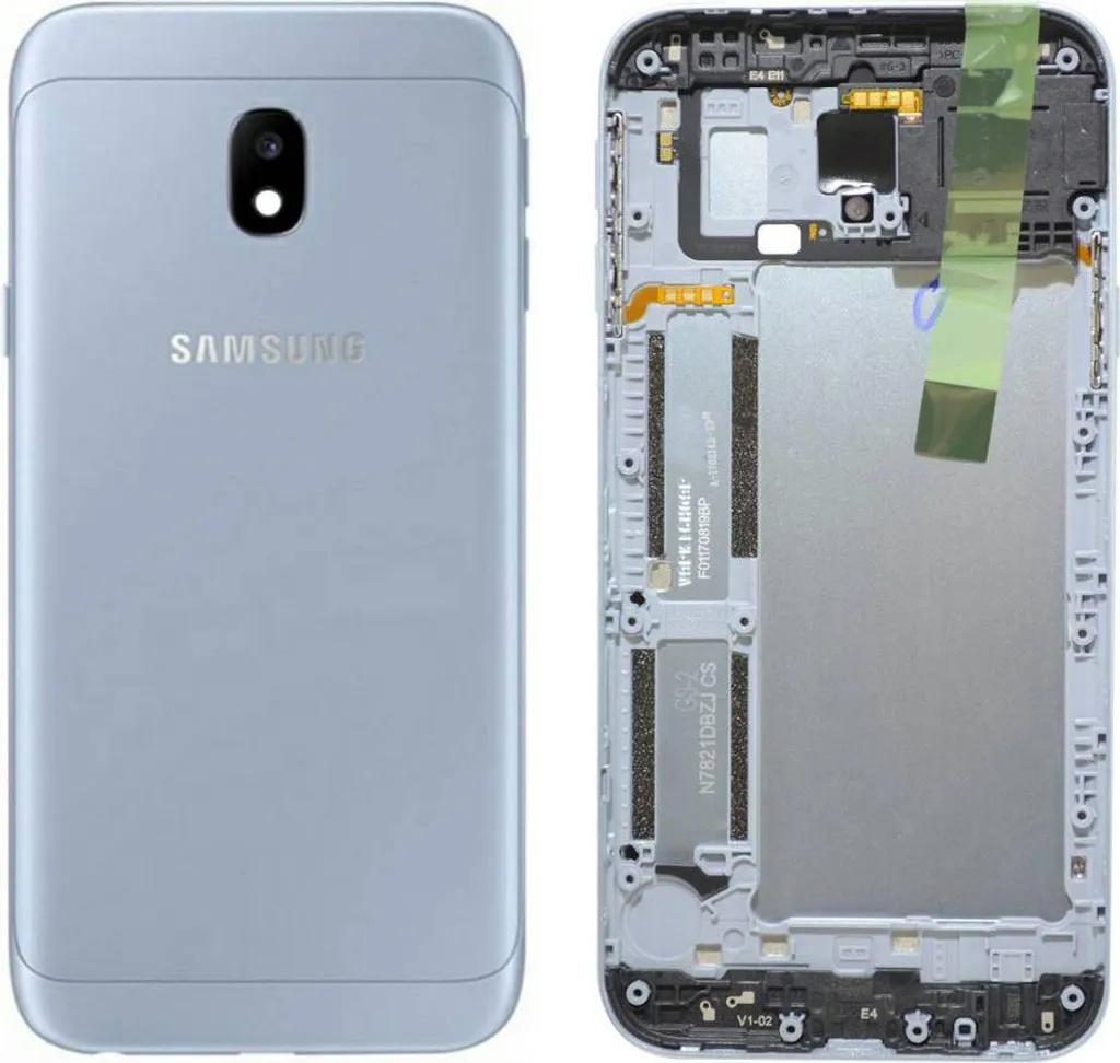 Boîtier Arrière Argent pour Galaxy J3 2017 J330F - Couvercle Haute Qualité