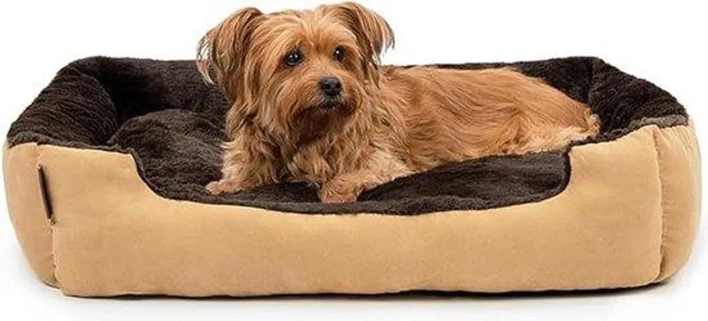Coussin pour chien réversible bicolore, couchage 75 cm haute qualité