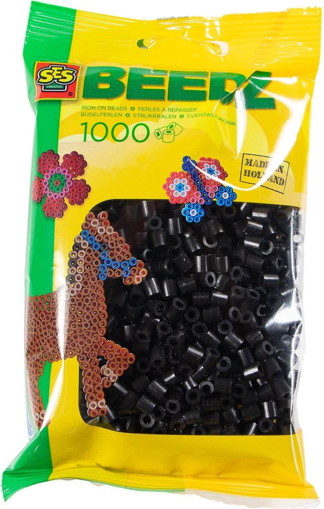 SES Creative Beedz 1000 Bügelperlen Farbe SCHWARZ