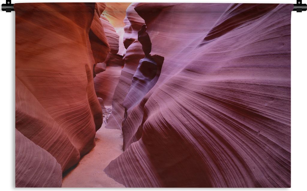 MuchoWow Wandteppich Wandbehang Gewellte Felsen in der tiefen Antelope-Schlucht 120x80 cm Tapisserie Dekoration Wandtuch - Wanddekorationen - Wan...