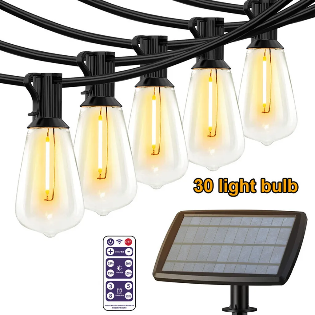 Guirlande lumineuse extérieure 10m incassable avec télécommande et dimmable