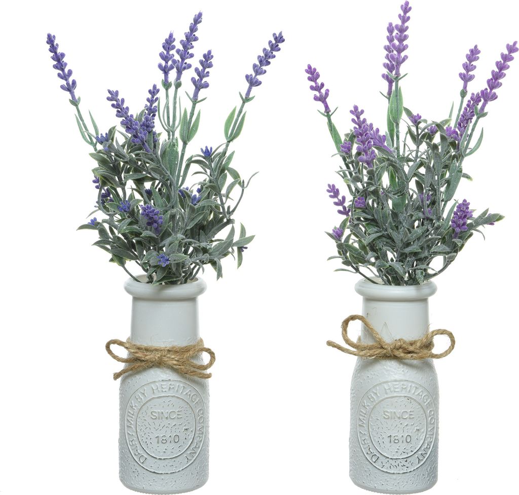 Künstlicher Lavendel 32cm in Dekoflasche Lila 1 Stück Produktbild 
