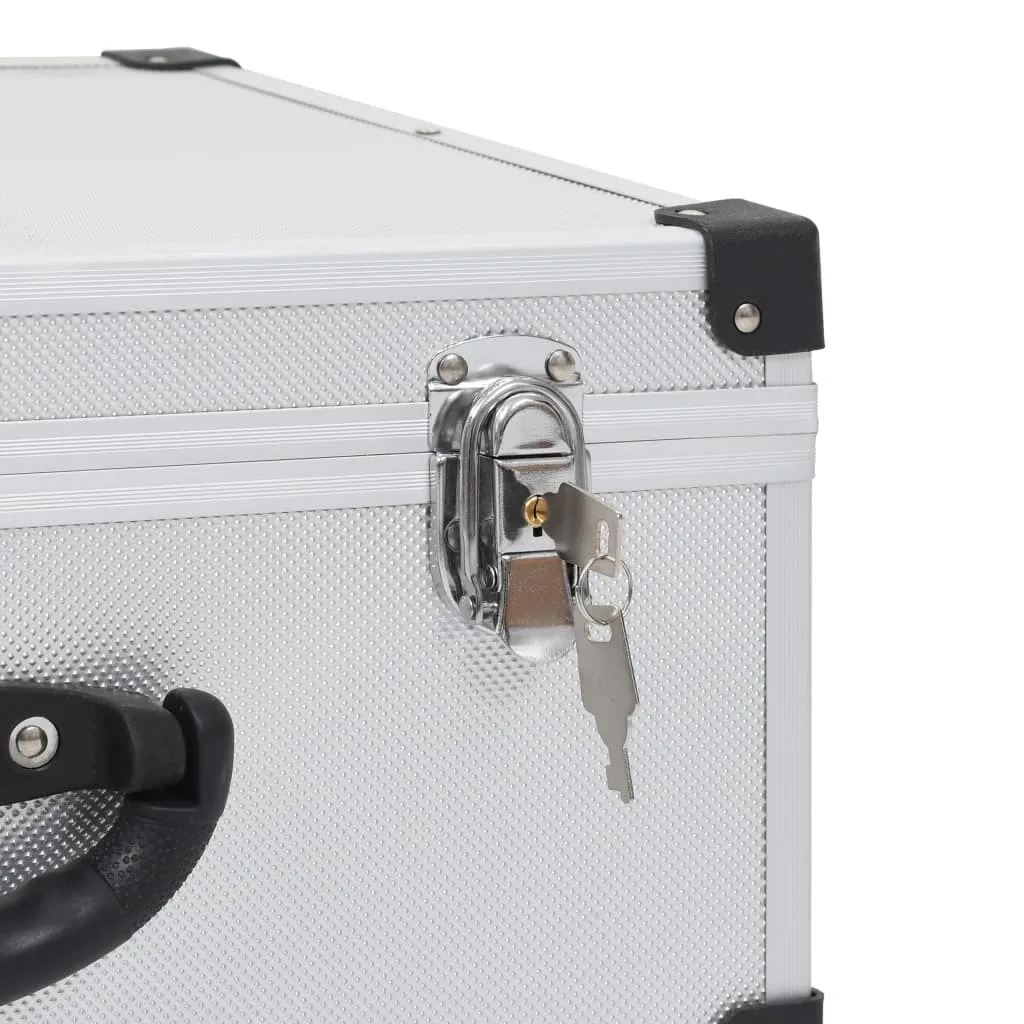 Coffret CD en Aluminium et ABS Argenté pour 60 Disques - Modèle Pro 01 - 8