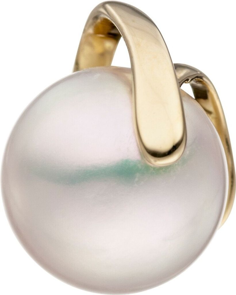Anhänger aus 585 Gold Gelbgold mit 10-11mm Süßwasser Perle Perlenanhänger Damen