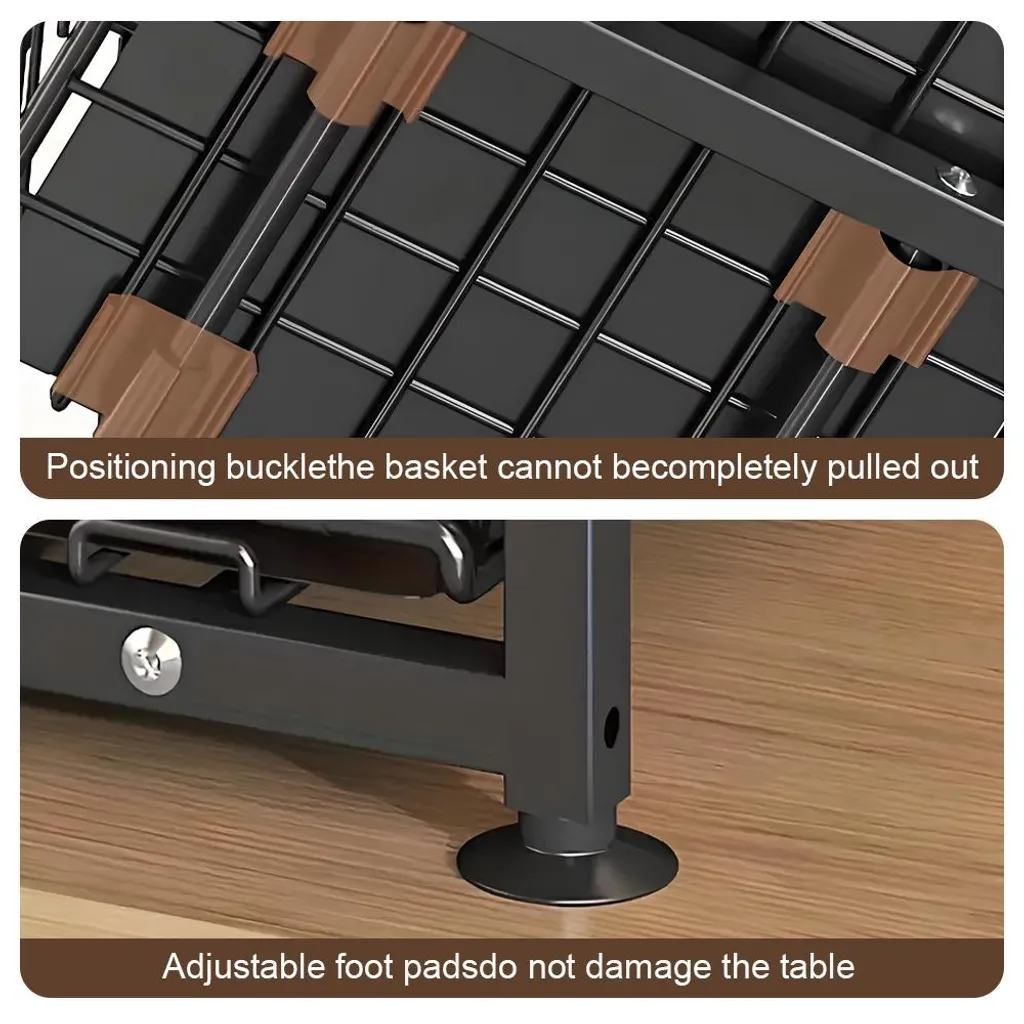 Étagère de cuisine pour plan de travail, rangement micro-ondes modulable - 5