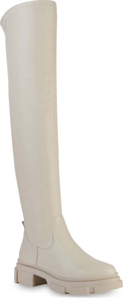 VAN HILL Damen Leicht Gefütterte Overknees Stiefel Produktbild