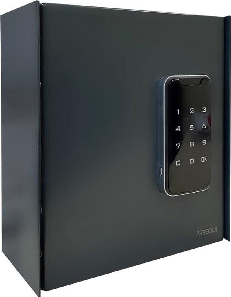 Luxus Großer Schlüsselkasten mit Elektronikschloss und 14 Haken für Schlüssel, Schlüsselsafe mit Zahlencode, einfache Montage, Schlüsselschra...