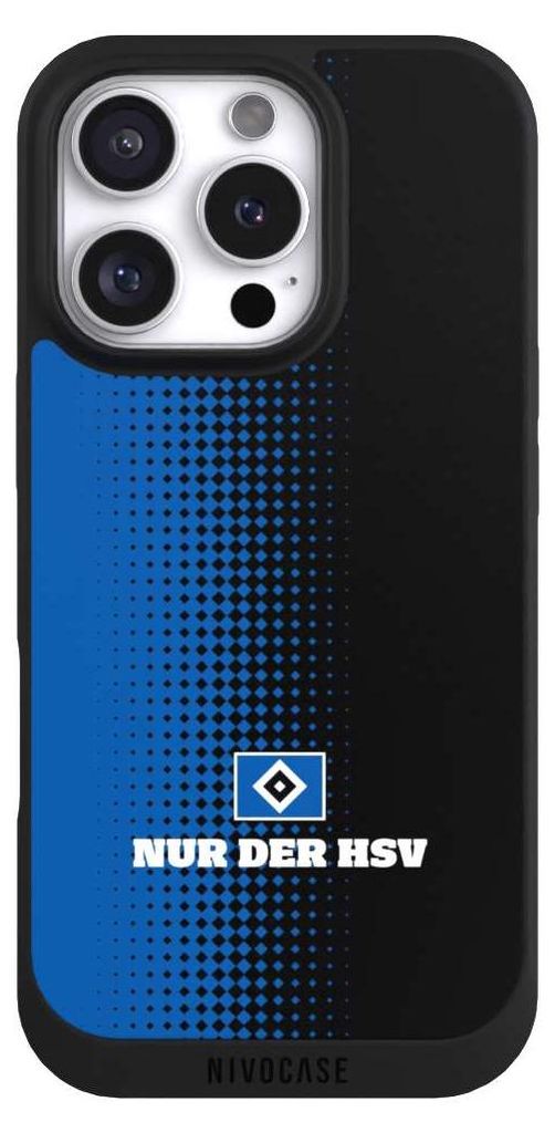 NIVOCASE Handyhülle für Apple iPhone 16 Pro Hülle NIVOpure Case Schwarz HSV Logo Offizielles Lizenzprodukt