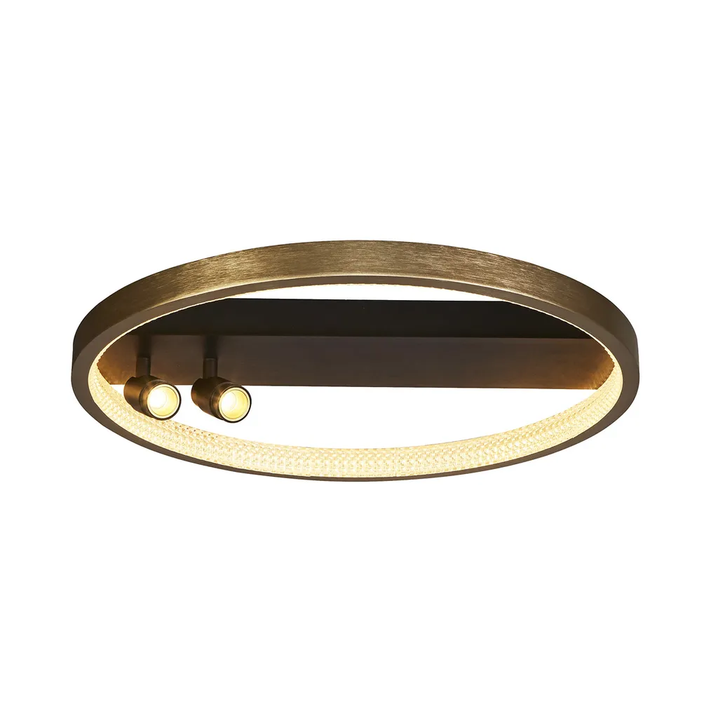 Éclairage Plafonnier LED Grace Noir et Or Idéal pour Couloir ou Entrée