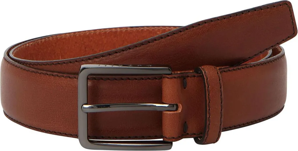 Bugatti Cintura Uomo in Vera Pelle Brandy - Accessorio Lusso 3.5 W120