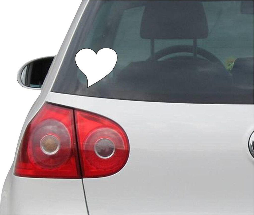 Aufkleber / Autoaufkleber - JDM - Die cut - HEART - Love - Auto, Truck, Notebook, Laptop - weiß - 88mmx88mm