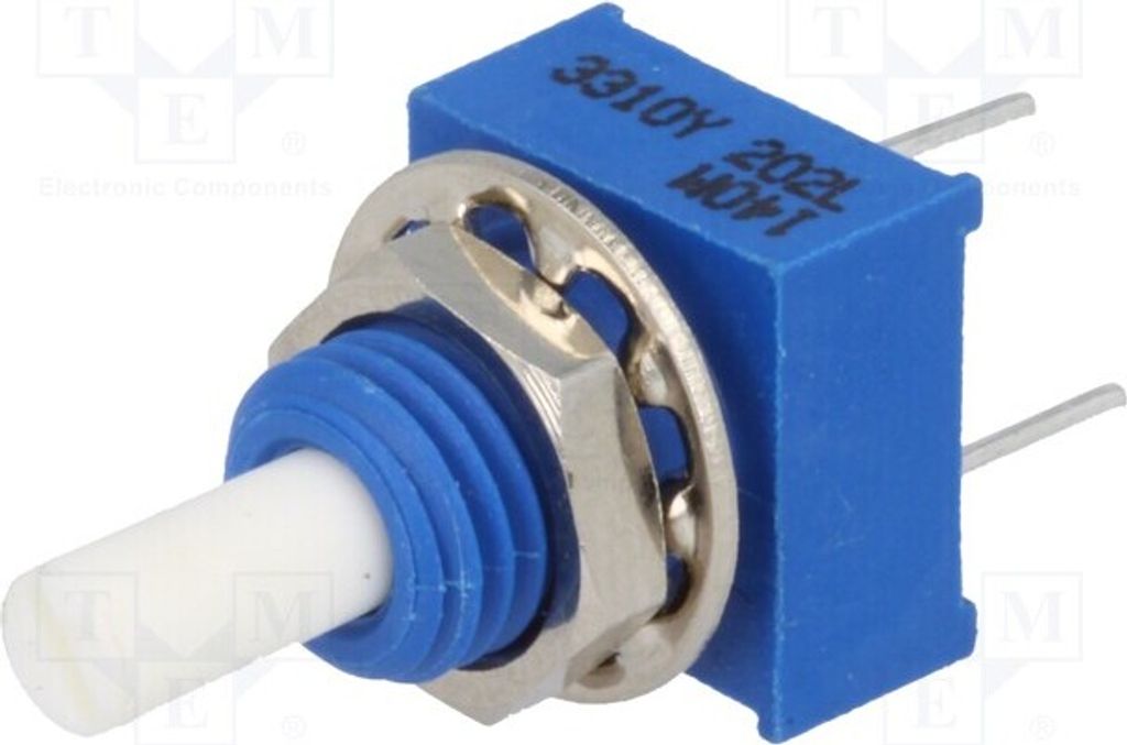 1x Potentiometer: 1-Drehung 2kΩ 0,25W 20% ar 3,18mm 3310Y-001-202L Potentiometer
