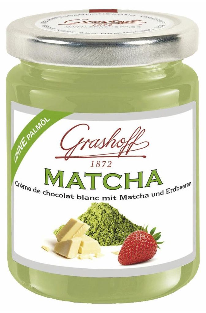 Grashoff Chocolat mit Erdbeere und Matcha Tee Packung 250g