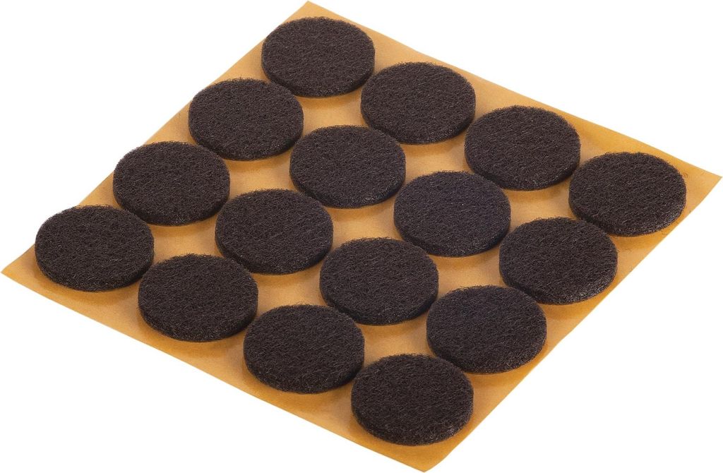 Filzgleiter klebend braun22mm Inh.16 St.