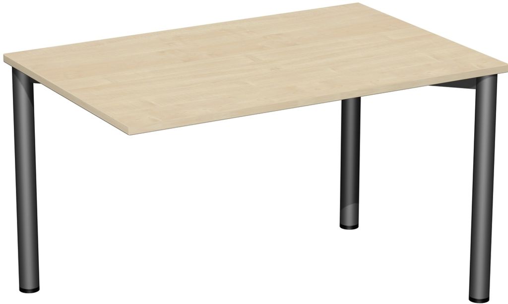 Geramöbel Schreibtisch feste Höhe, 1200x800x720, Ahorn/Anthrazit, S-550102-AA-Z