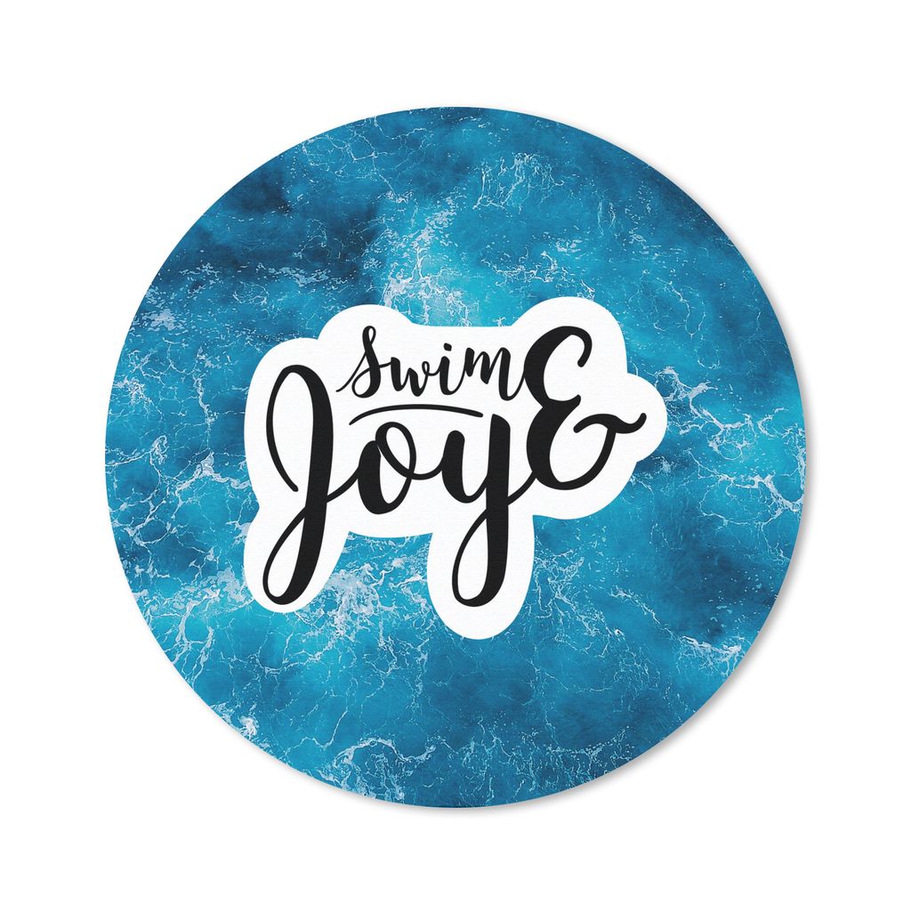 MuchoWow Mauspad Mousepad Meer - Schwimmen - Zitate - Sommer 20x20 cm - Mousepads - Maus Mat - Pad - Mausunterlage - Schreibtischmatte