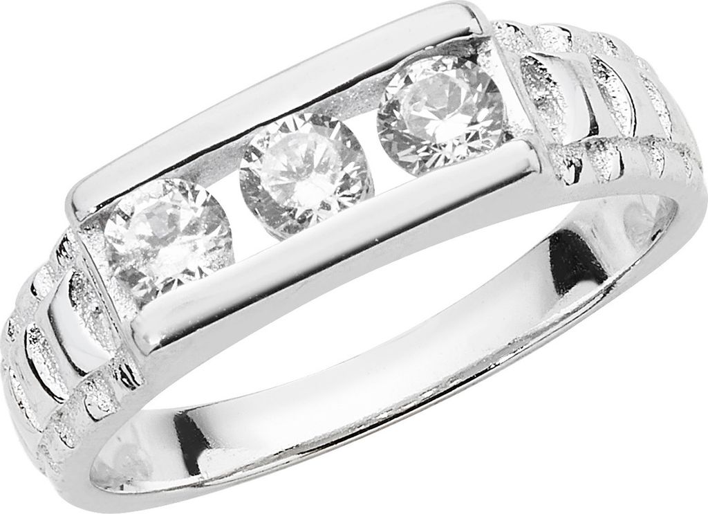 Schöner 925 Sterling Silber Mädchen - Ring mit Zirkonia, 44 Produktbild 