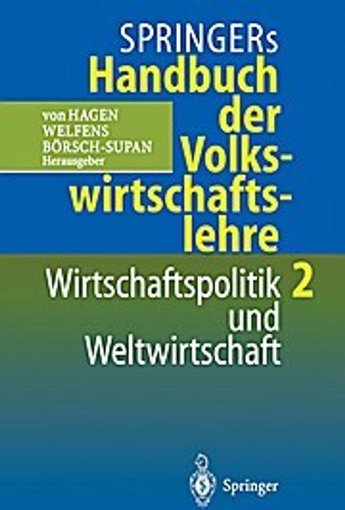 Springers Handbuch der Volkswirtschaftslehre 2