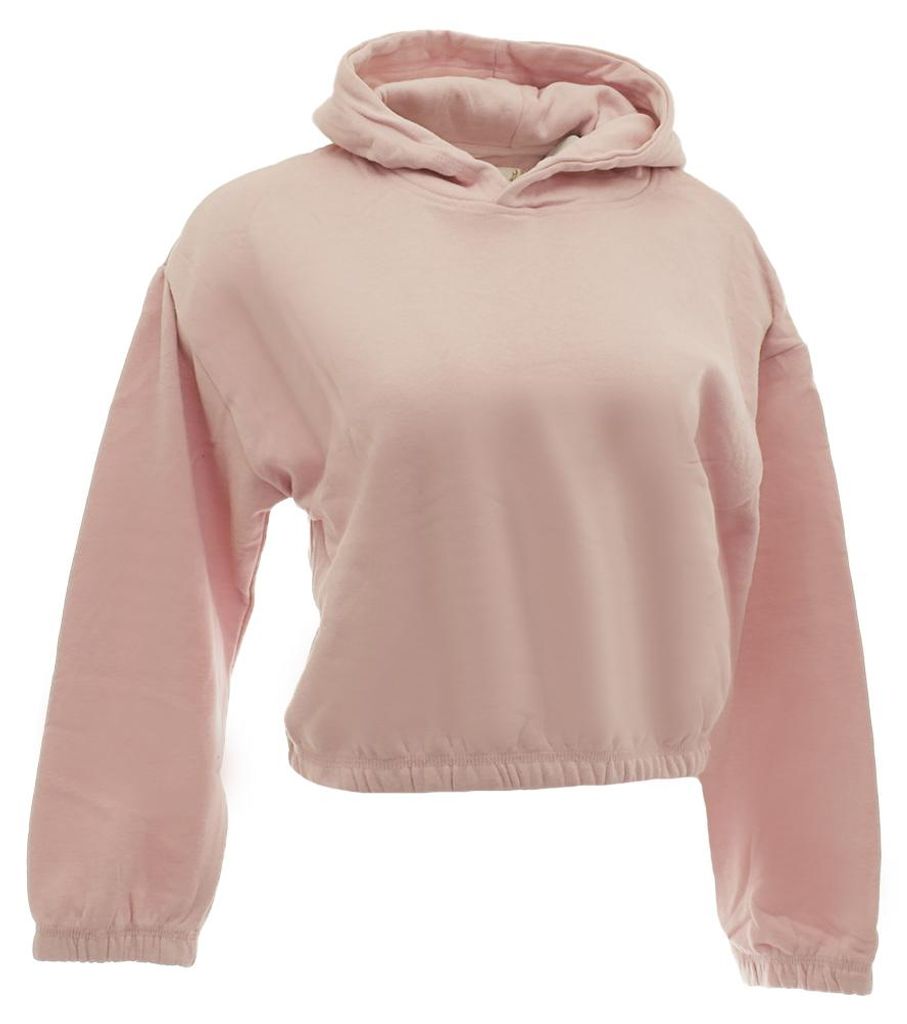 Damen Hoodie Pullover Sweat Pulli kurz uni ultra soft Vlies Produktbild 