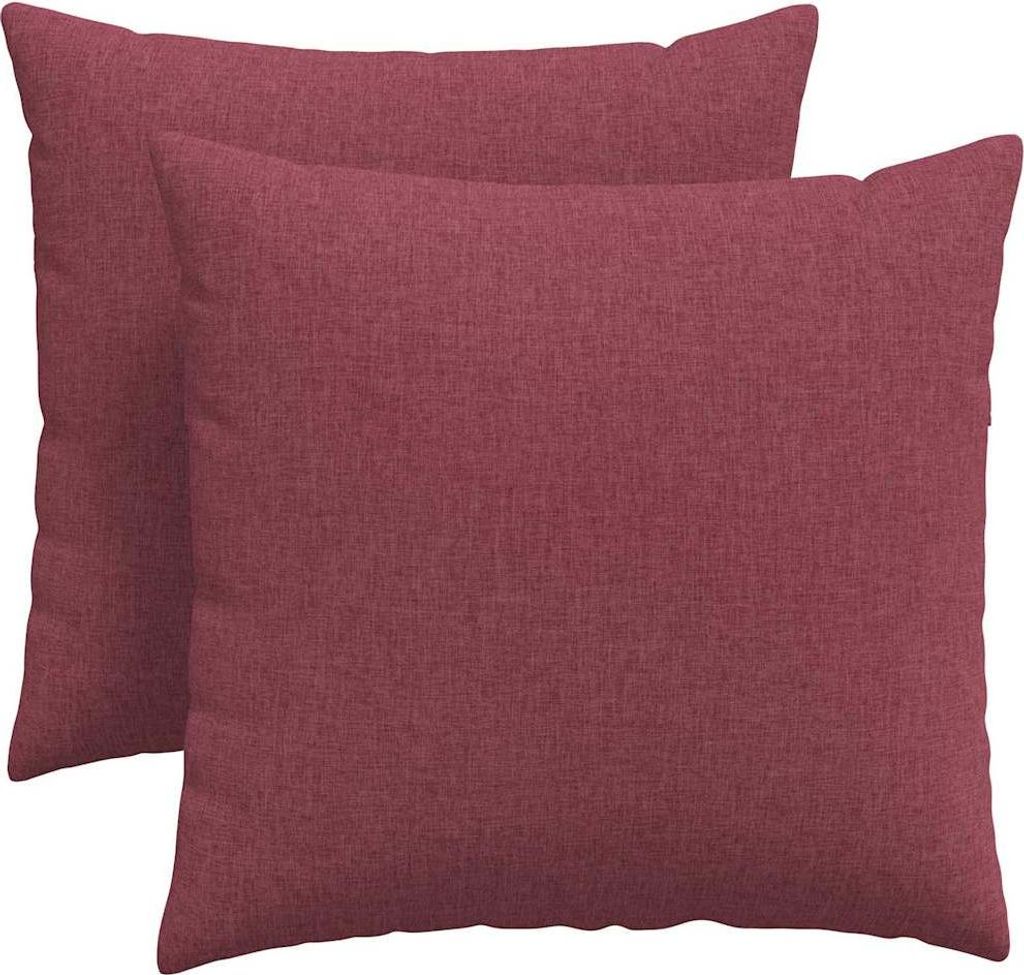 vidaXL Sofakissen 2 pcs Weinrot 45 x 45 cm Stoff