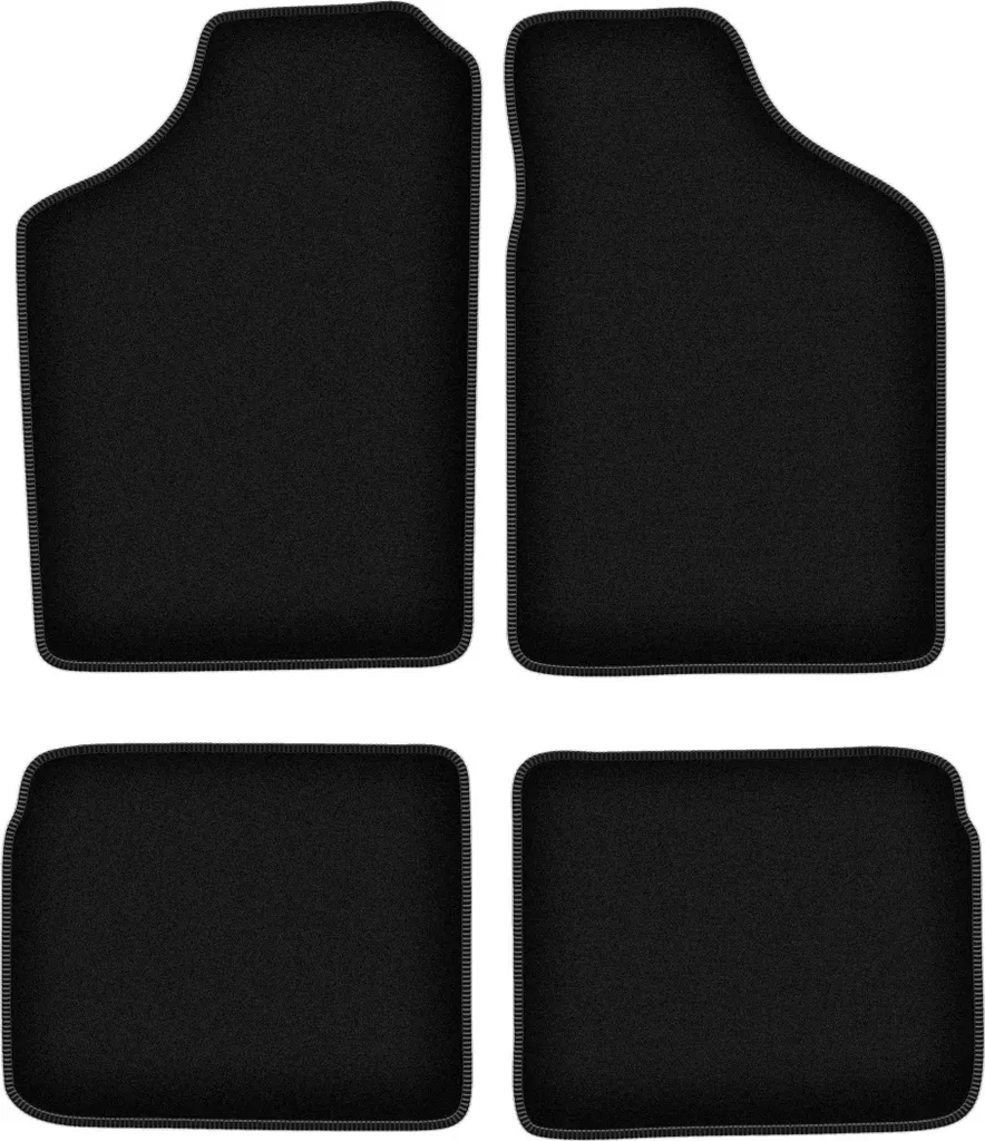 Tappetini Auto Neri per VW Polo II 1981-1992 - Velluto Set 4 Pezzi Fix