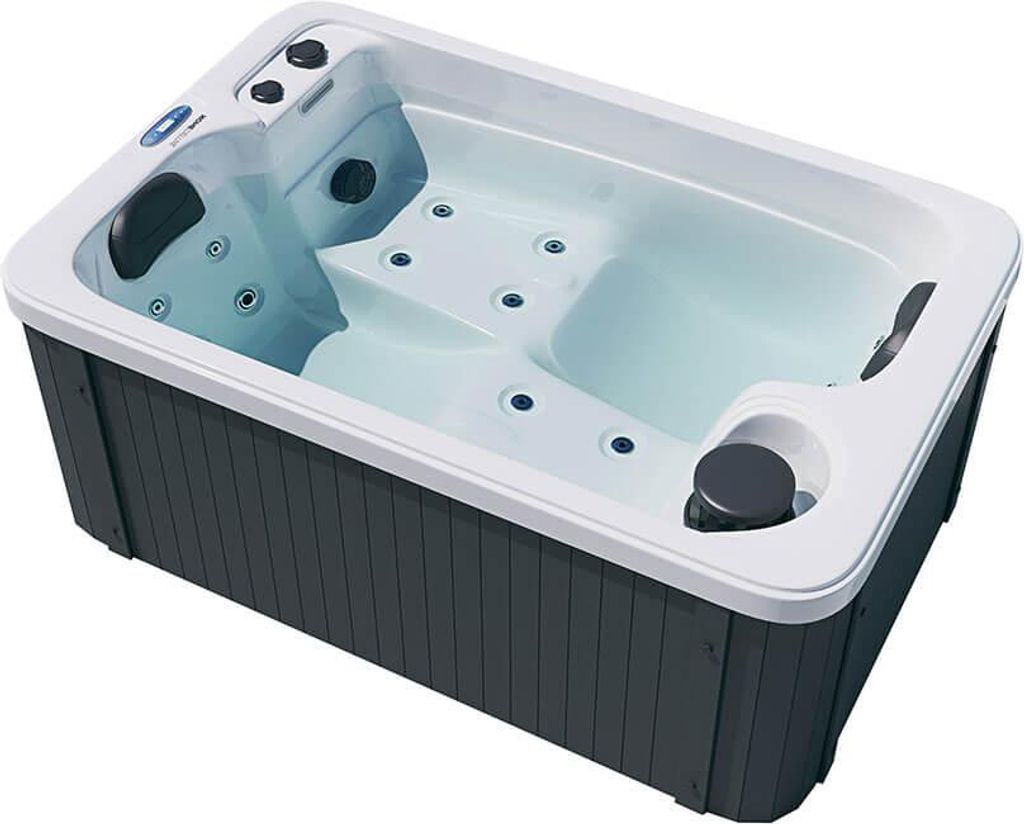 HOME DELUXE Outdoor Whirlpool HORIZON PURE, Maße (L x B x H): 115 x 175 x 70 cm I Whirlpool Badewanne Outdoor Badewanne