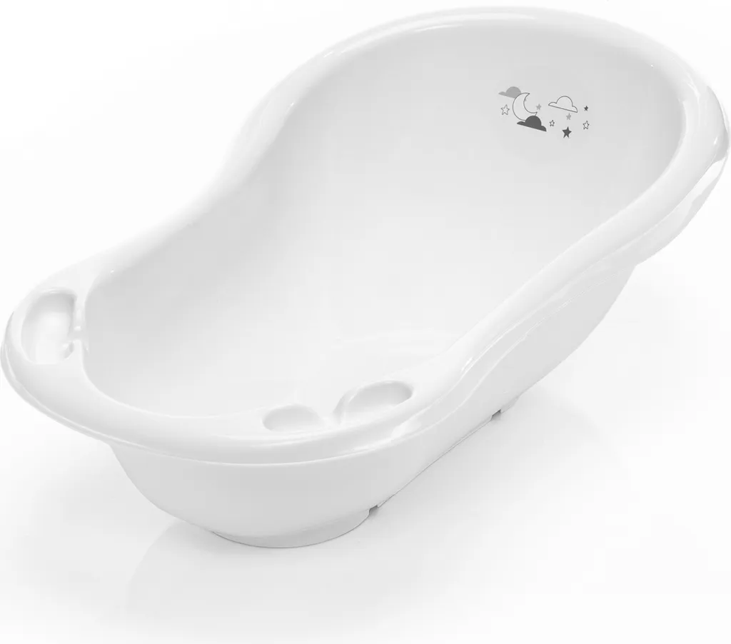 Baignoire pour le bain de bébé ZOPA Moon 84cm, blanc avec évacuation
