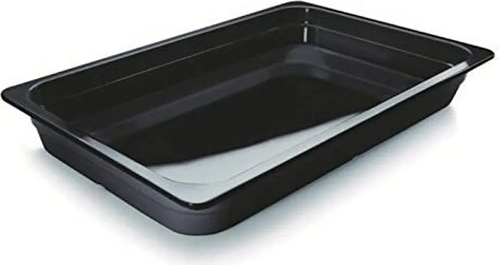 Plat Gastronorme noir incassable 53x33x7 cm en mélamine Lacor 1/1