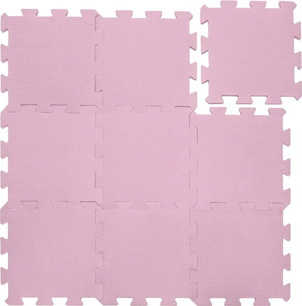 Tapis de jeu en mousse pour bébé ZOPA Puzzle 30x30cm - 9 dalles Rose