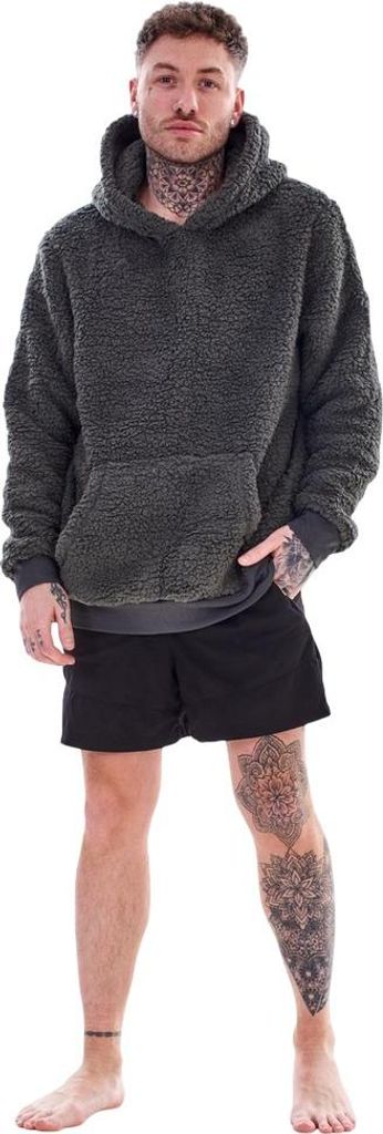 Keanu - Kapuzenpullover für Herren, Zum Überziehen, Teddy TC452 (L) (Holzkohle)