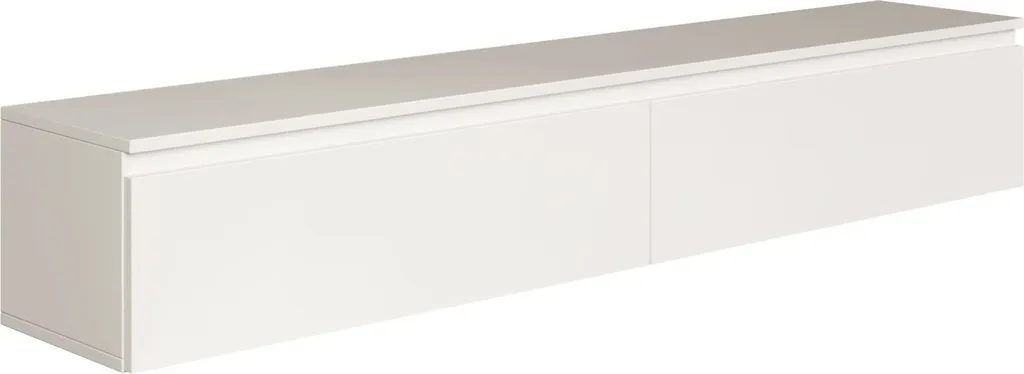Selsey Bemmi - Meuble TV suspendu blanc de 175 cm pour salon moderne