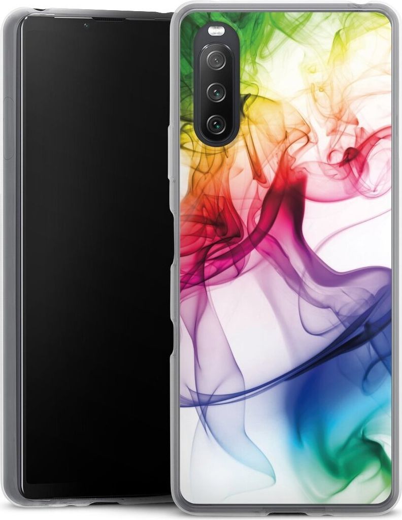 DeinDesign Slim Hülle für Sony Xperia 10 III Silikon Case Ultra Dünn Handyhülle Farbe Regenbogen Wasser