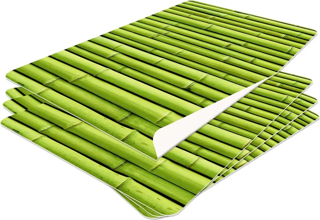 HUBDECO Set 4 Tovagliette Americane Vinile 44x32cm Lavabili Modello 54
