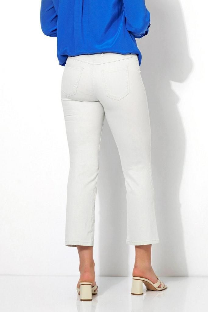 Toni Damen Chino Hose in Grau, unifarbenem Design, mit Bund und Gürtelschlaufen