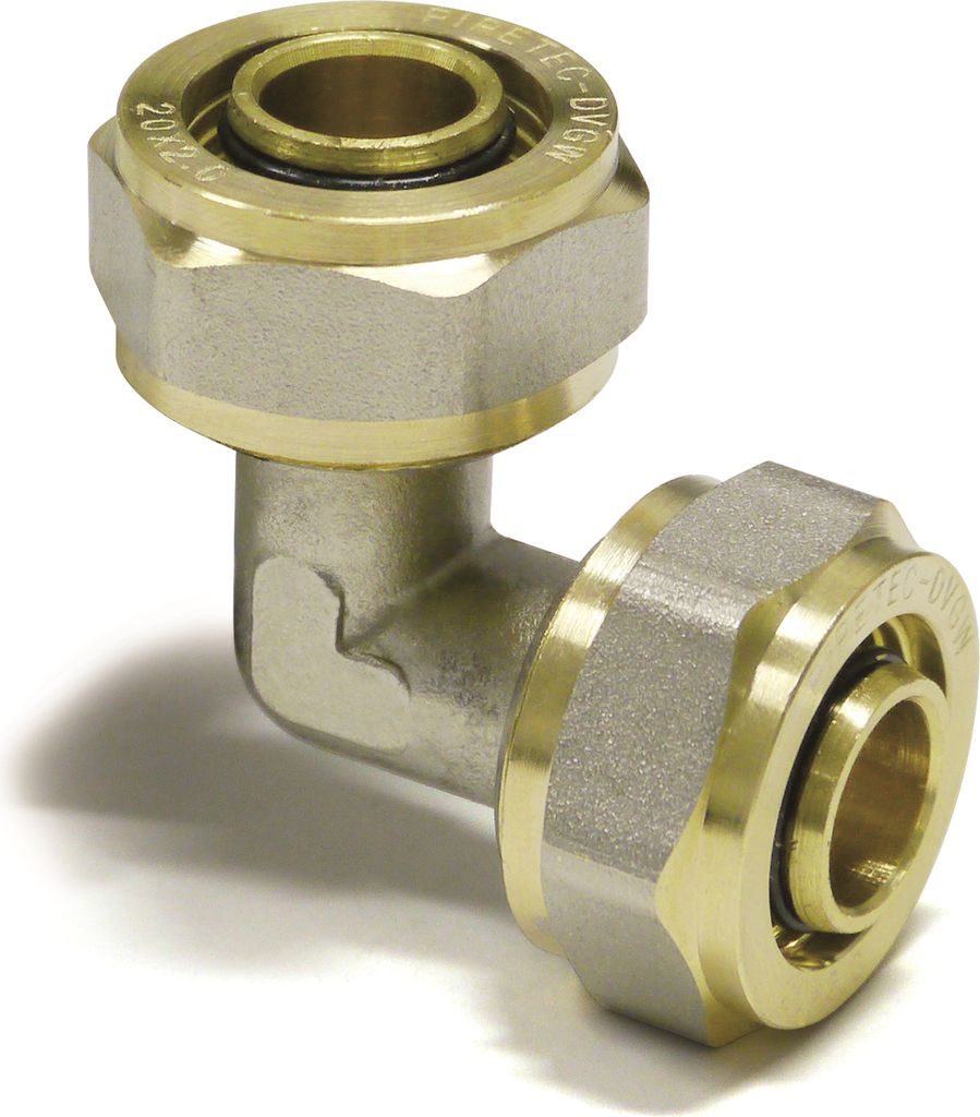 Pipetec schroefkoppeling, bocht 90°, beide zijden, Productafbeelding 